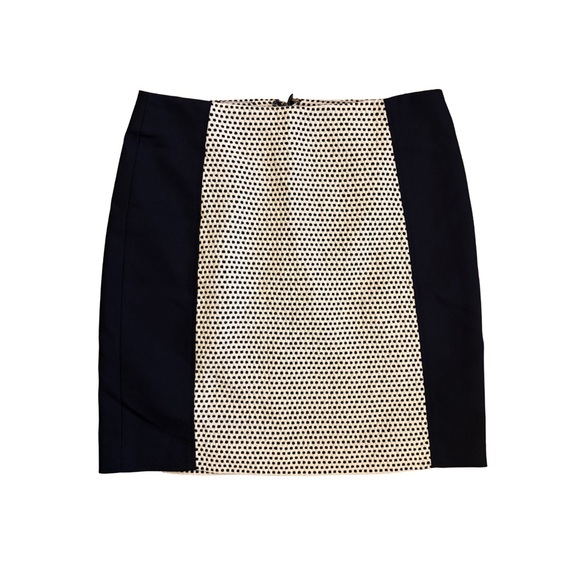 Loft Black & White Polka Dot Pencil Skirt - Picture 1 of 8